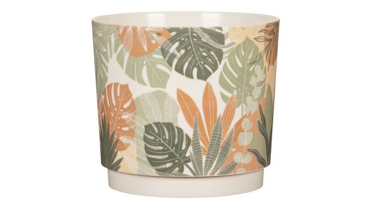 Jungle Leaves ist mit einem üppigen Blätterdekor bedruckt. Bild: Scheurich.