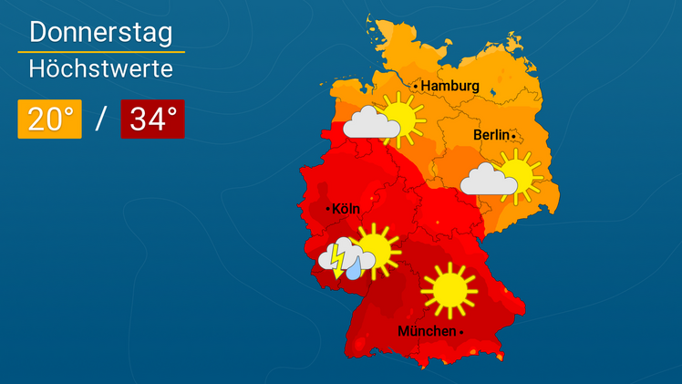 Wettervorschau (Screenshot 60-Sekunden-Wetter). Quelle: WetterOnline