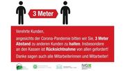 Gartencenter und Baumärkte wollen mit diesem Plakat ihre Kunden informieren. 