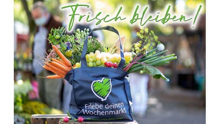 Die Kampagne „Erlebe Deinen Wochenmarkt“ ist die deutsche Beteiligung an der internationalen  Bewegung „LYLM Love Your Local  Market“ und seit 6 Jahren fester Bestandteil der deutschen Wochenmarktszene. Bild: GFI.
