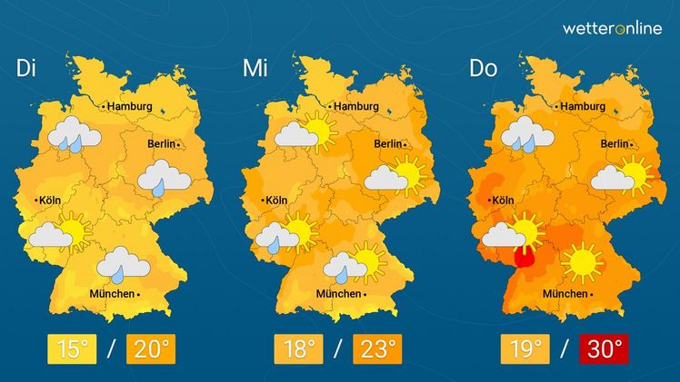 Die aktuelle Wetterkarte. Grafik: WetterOnline.