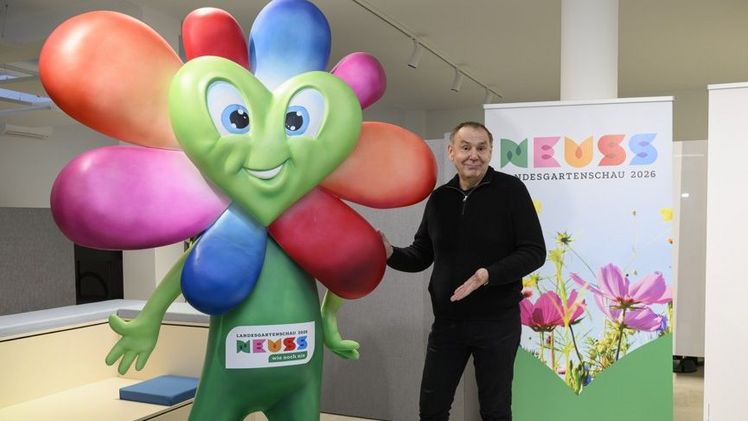 Die Landesgartenschau Neuss 2026 bekommt ein Gesicht: Jacques Tilly entwirft offizielles Maskottchen – Name wird noch gesucht. Bild: LAGA Neuss.