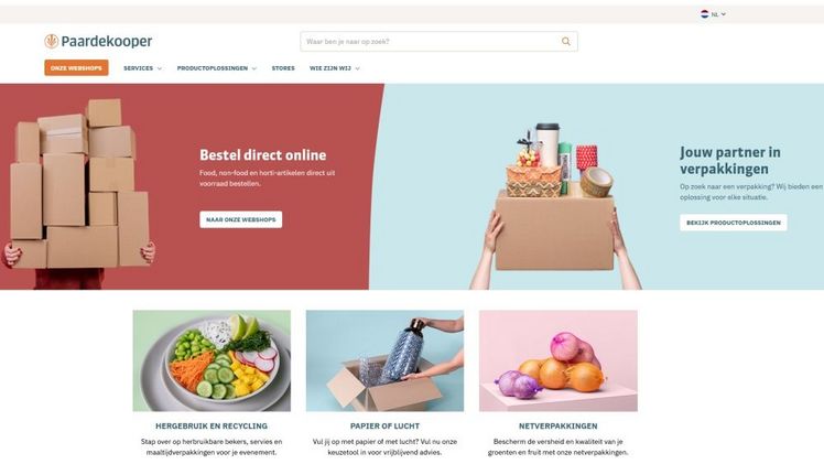 Der Webauftritt der Koninklijke Paardekooper Group B.V. 