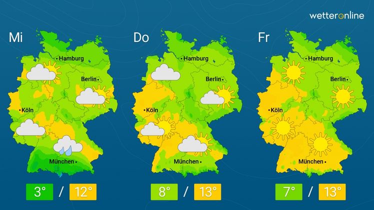 Die aktuelle Wetterkarte. Grafik: WetterOnline.
