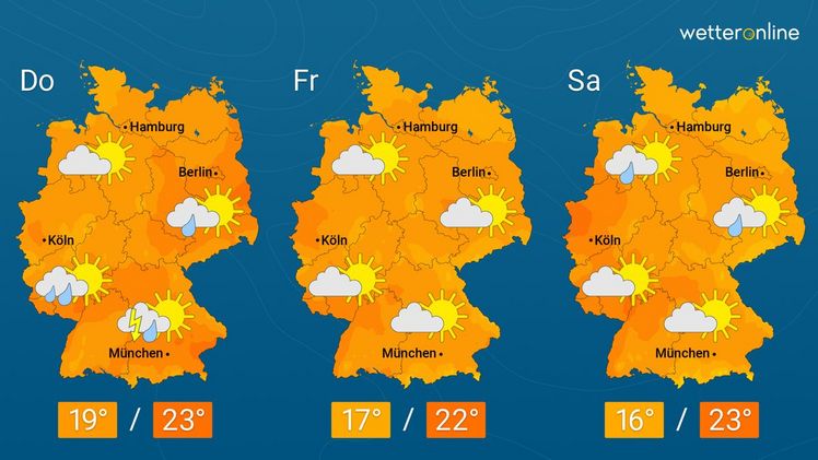 Die aktuelle Wetterkarte. Grafik: WetterOnline.
