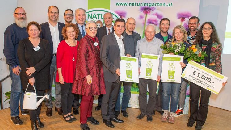 Die Jury und Sieger der „European Award for Ecological Gardening“. Bild: „Natur im Garten“ / Ehn.