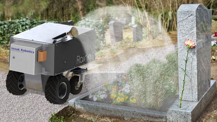 Rainos, der Bewässerungsroboter, wird auf der IPM 2019 vorgestellt. Bild: Innok Robotics.