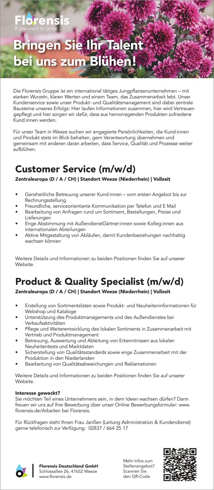 Product & Quality Specialist (m/w/d)