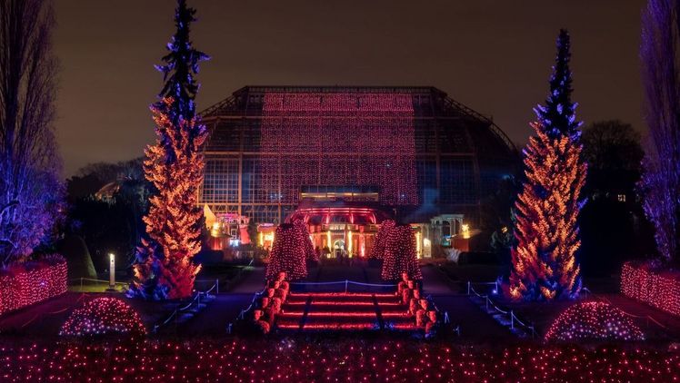 Ein fantastischer Winterspaziergang in traumhafter Kulisse im Botanischen Garten Berlin. Bild: Christmas Garden Deutschland.