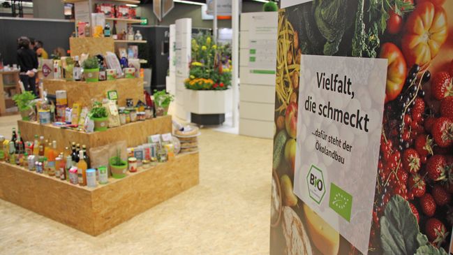 Der Messestand der BLE auf der BIOFACH 2019. Bild: BLE. 