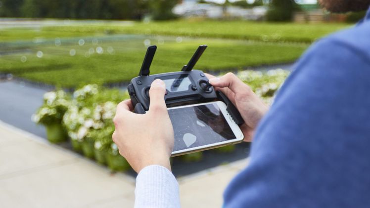 Mit Drohnen können Gärtner:innen Pflanzenbestände kontrollieren und Veränderungen frühzeitig erkennen. Bild: GMH. Mit Drohnen können Gärtner:innen Pflanzenbestände kontrollieren und Veränderungen frühzeitig erkennen. Bild: GMH.