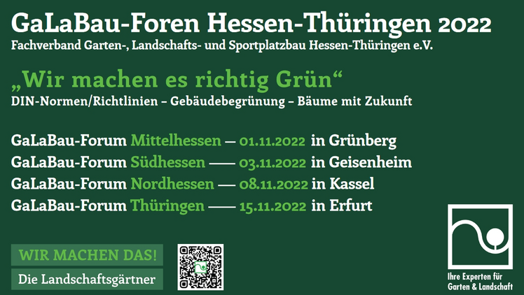 Plakat GaLaBau-Forum 2022. Bild: FGL Hessen-Thüringen.