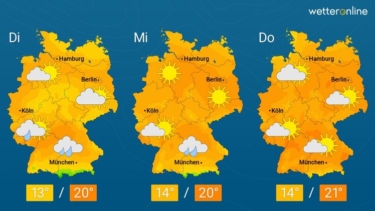 Die aktuelle Wetterkarte. Grafik: WetterOnline.