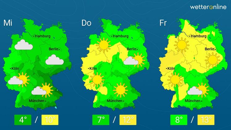 Die aktuelle Wetterkarte. Grafik: WetterOnline.