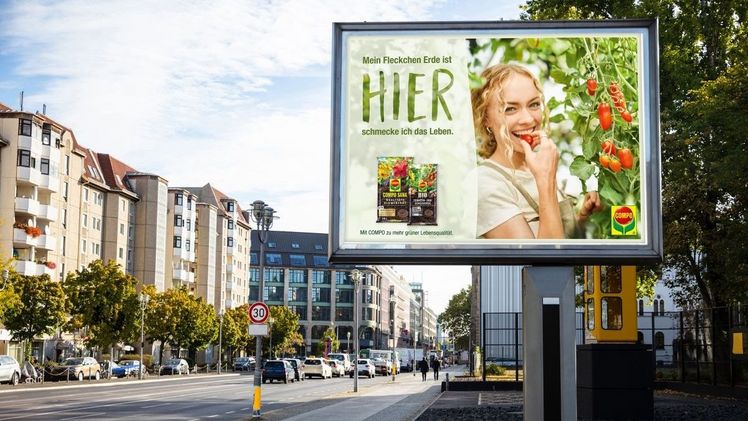 "Mein Fleckchen Erde ist HIER" ist die zentrale Botschaft der neuen COMPO-Kampagne. Bild: © COMPO GmbH.