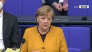 Bundeskanzlerin Dr. Angela Merkel (CDU) hat sich zu Beginn der Plenarsitzung am Mittwoch, 24. März 2021, den Fragen der Abgeordneten in der einstündigen Regierungsbefragung gestellt. Foto: Deutscher Bundestag.