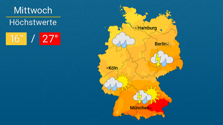 Wettervorschau (Screenshot 60-Sekunden-Wetter). Quelle: WetterOnline.