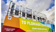 Fertigstellung der Countdown-Uhr im Zentrum von Almere. Bild: Floriade/Maarten Feenstra.