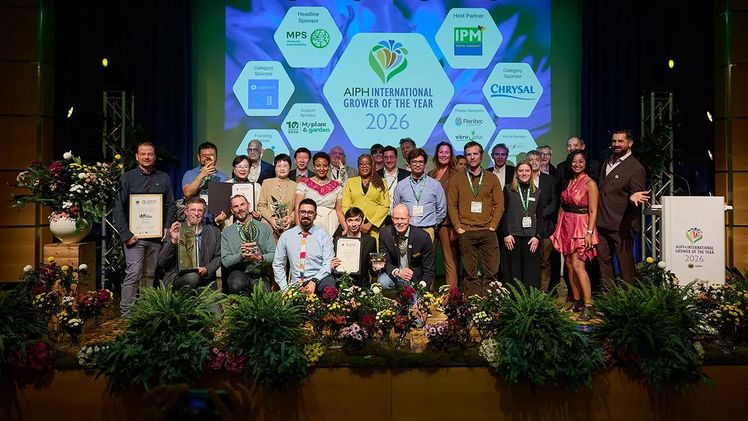 Feier zu Ehren der Gewinner der AIPH-Auszeichnung "International Grower of the Year" 2026. Bild: AIPH.