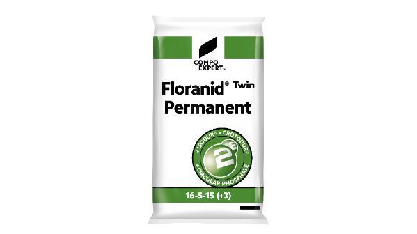 Floranid® Twin Permanent 16-5-15: Bewährter Universal-Langzeitdünger – nachhaltiger und leistungsstark. Bild:  COMPO EXPERT.