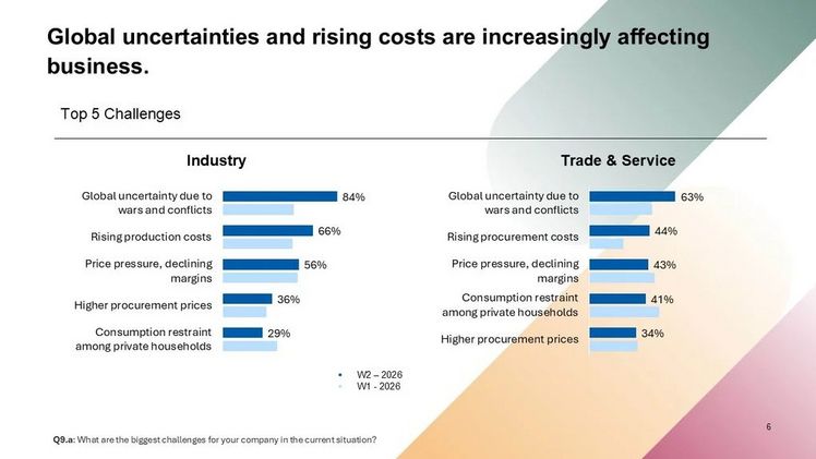 Der Branchenindex zeigt, wie sich die zentralen Herausforderungen der Konsumgüterbranche entwickeln. Grafik: IFH KÖLN.