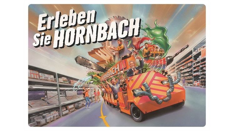 Neue Kampagne: „Erleben Sie HORNBACH“.