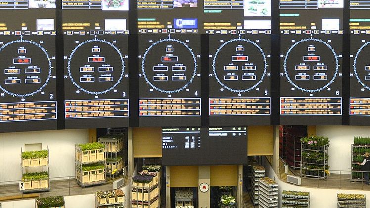 Die Uhrenfront der Veiling Rhein-Maas. Bild: Veiling Rhein-Maas. 