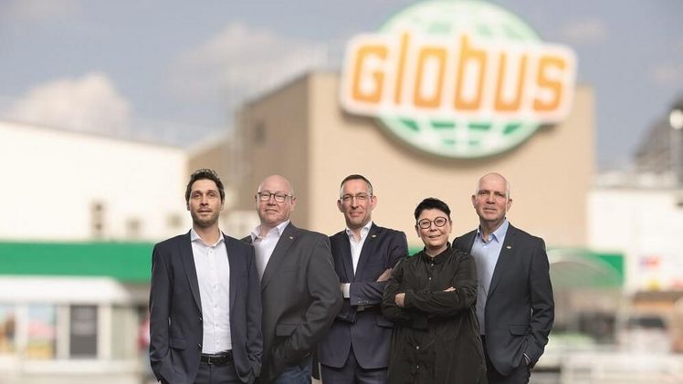 Der neue Führungskreis Globus SB-Warenhaus (v.l.n.r.): Matthias Bruch, Norbert Schillo, Jochen Baab, Petra Schäfer und Uwe Wamser. Bild: Globus SB-Warenhaus.