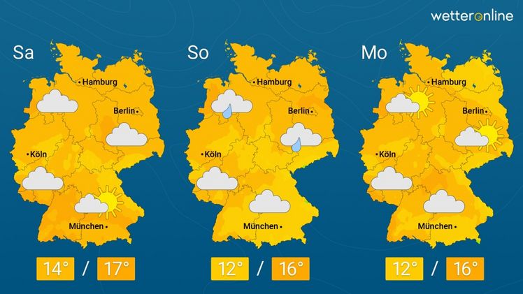 Die aktuelle Wetterkarte. Grafik: WetterOnline.