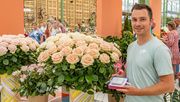 Der erste Preis in der Produktgruppe Rosen großblütig ging an Meijer Roses aus Pijnacker mit 'Rosa großblütig Pearl Avalanche+'. Bild: Floriade.