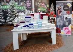 Landgard Floristik zeigte "Sophia's Secret"-Rosenboxen. Bild: Landgard.