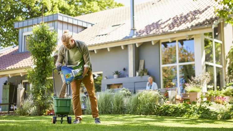 COMPO BIO AQUA DEPOT Rasendünger. Bild: © COMPO GmbH.