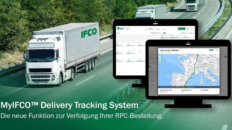 Die neue Funktion aktualisiert Lieferdatum anhand von Echtzeitdaten zu Verkehrsverhältnissen  und ermöglicht IFCO-Kunden mehr Planungssicherheit. Bild: IFCO.