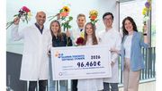 Freuen sich über das herausragende Kampagnenergebnis: Das Forschungsteam um Projektleiter Maximilian Deng (2. v. r.), Semi Harrabi (1. v. l.), Fabian Allmendinger (4. v. r.), Inga Jessen (3. v. r.) gemeinsam mit der Kampagnenkoordinatorin Frederike Scheurer (1. v. r.) und der Koordinatorin von EU CAN KIDS Johanna Oberhollenzer (2. v. l.). Bild: © M. Stark/KiTZ.