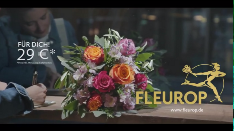 Fleurop-TV-Strauß "Für Dich!". Bild: Fleurop.