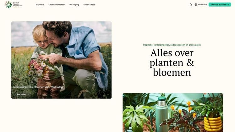 Die neue digitale Plattform plantsandflowersfoundationholland.org. 