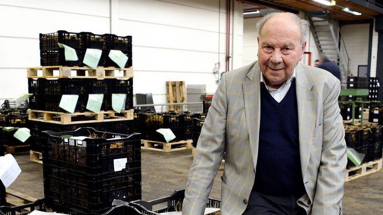Auch nach seinem Eintritt in den Ruhestand engagierte sich Piet weiterhin für das Unternehmen und für die Blumenzwiebeln. Bild: Onings.