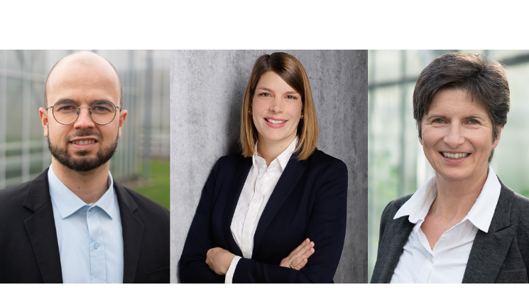 Lukas Kahlau(l.), Prof. Dr. Kathrin Weidner (m.), Dr. Anke Schirocki (r.), Bild: Agrobusiness Niederrhein e.V.