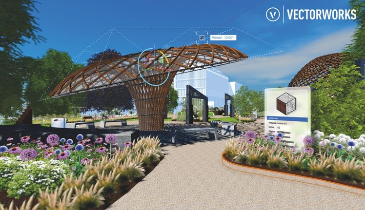 Vectorworks Landschaft 2026 – Innovation für professionellen Garten- und Landschaftsbau. Bild: © Vectorworks, Inc.
