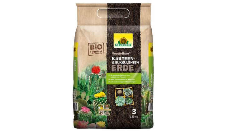 Torffreie Bio-Erde für Kakteen und Sukkulenten. Bild: Neudorff.