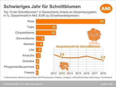 Schwieriges Jahr für Schnittblumen. Grafik: AMI.