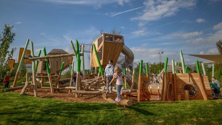 Der Kaninchenspielplatz lädt zum Klettern und Entdecken ein. Bild: LAGA Neuss 2026 GmbH & Markus van Offern.