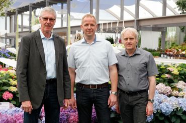 Thomas Becker (Kötterheinrich), Jürgen Gerdvordermark (Kötterheinrich) und Norbert Artmeyer (Artmeyer). Bild: Christo Libuda