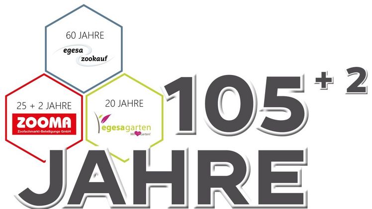 Kooperation nimmt Kurs auf große Jubiläumsparty 2022: egesa-zookauf, NBB egesa und Zooma feiern 105 + 2 Jahre.