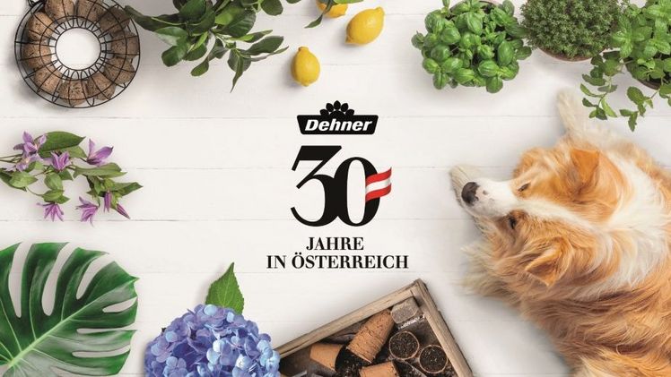 Key Visual: 30 Jahre Dehner in Österreich. Bild: Dehner.