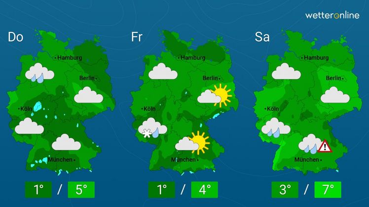 Die aktuelle Wetterkarte. Grafik: WetterOnline.