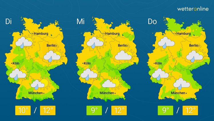 Die aktuelle Wetterkarte. Grafik: WetterOnline.