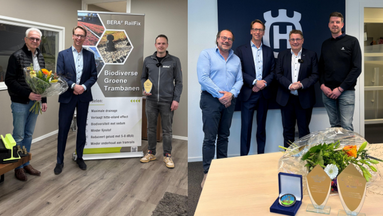 Husqvarna und BERA gewinnen die Innovationspreise 2026 der De Groene Sector Vakbeurs. Bild: De Groene Sector Vakbeurs.