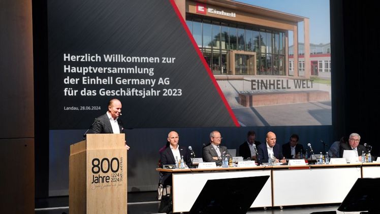 Die Einhell Germany AG hat in der Stadthalle Landau ihre ordentliche Hauptversammlung durchgeführt. Bild: Einhell.