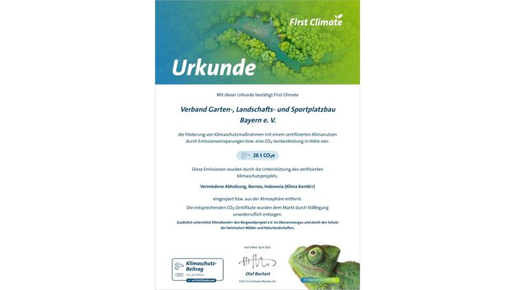 Um die Flüge nach Lissabon zu kompensieren, förderte der Verband in Zusammenarbeit mit der First Climate Markets AG im April zwei Klimaschutzprojekte. Bild: VGL Bayern.
